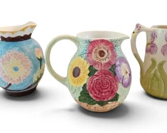 Ceramic Floral Pitchers