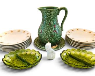 Holly Pitcher, Plate, More Christmas Dishes