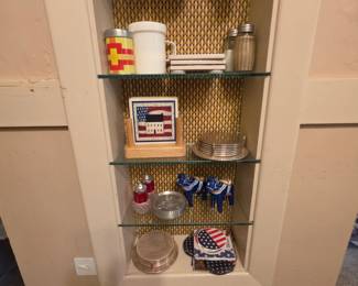 Coasters and salt and pepper shakers