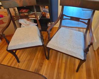 Chairs that go with Dining table have updated upholstery