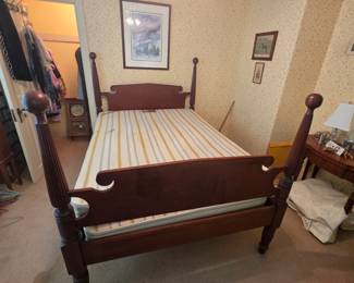 Antique Full Size Bed Frame - mattress optional and is stained