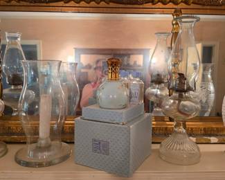 Oil Lamps and hurricane candle