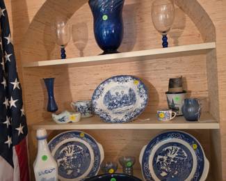 Blue and White Decor and dishes
