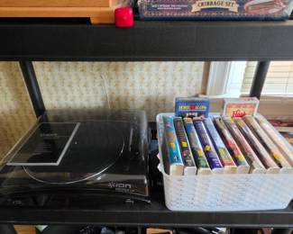 Record Player and Disney VHS
