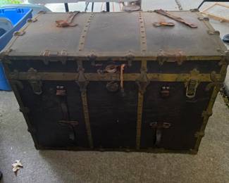 Antique Dome Top Steamer Trunk
