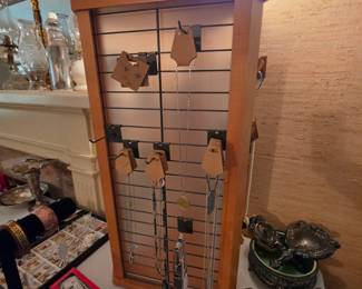Jewelry, including some sterling necklaces and a couple 14k earrings