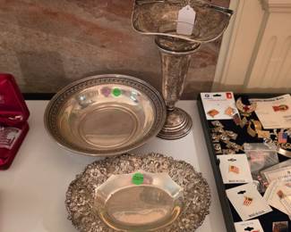 Antique Sterling Silver Dishes and Decor