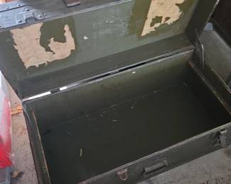 Inside of military trunk