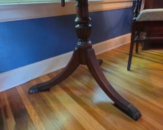 Feet of 1930s dining table