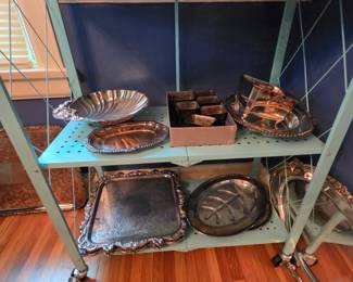 Silver Plate dishes and decor