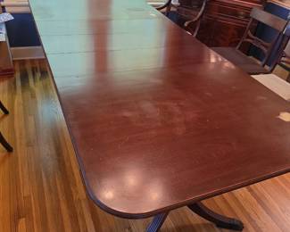 Photos of finish wear on table - as it will be covered with the pad during the sale