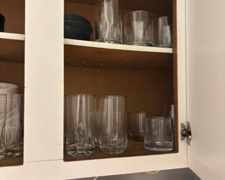 Assorted Clear Glass Tumblers and Rocks Glasses