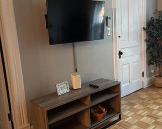 Modern Industrial Media Console with Open Shelving