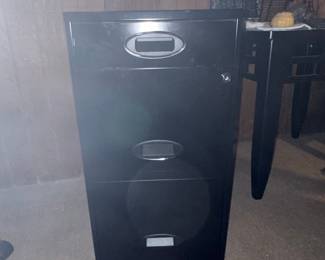 Black 2-Drawer Vertical Filing Cabinet