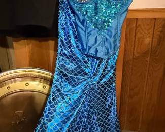 Mystery House Blue Sequin Mermaid Costume