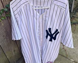 Majestic New York Yankees Authentic Collection Blank Pinstripe Jersey Size 52