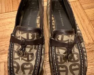 Etienne Aigner Logo Print Loafers