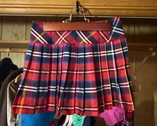 Vintage Tartan Plaid Pleated Mini Skirt