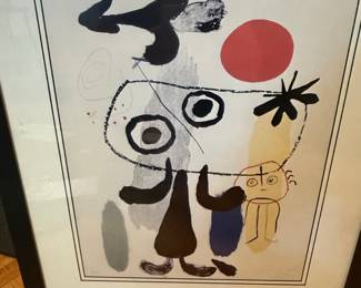 Joan Miró, Figure with a Red Sun II, 1950, color lithograph