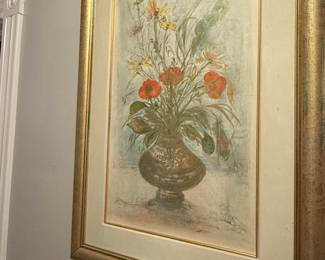 Edna Hibel Floral Still Life Lithograph