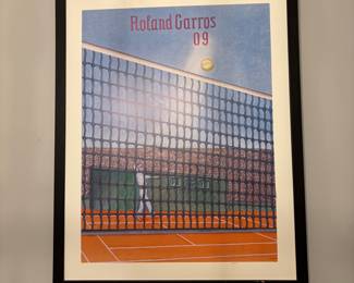 Roland Garros 2009 Official Tournament Poster by Konrad Klapheck