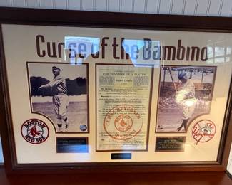 Babe Ruth 'Curse of the Bambino' Limited Edition Framed Display