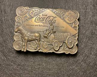 Vintage 1976 Coca-Cola 75th Anniversary Bergamot Brass Works Belt Buckle with Bottle Opener