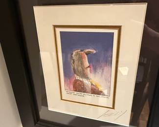 Signed Limited Edition Print by LeRoy Neiman - "Of course you're entitled to your opinion. You're just wrong."