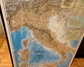 National Geographic February 1995 Map of Italy