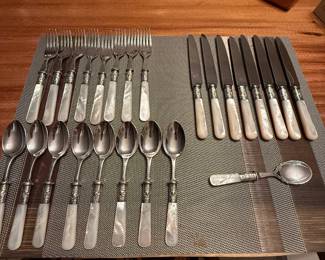 Mother-of-Pearl and Sterling Set - Vintage