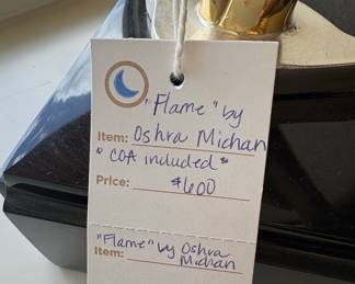Oshra Michan "Flame" Sculpture
