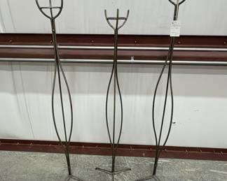 Set of 3 Tall Metal Floor Candlesticks Parbey4-26-9