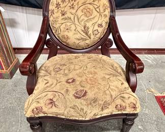 Louis XVI Style Mahogany Accent Chair Burhou1-6