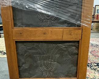 Antique Poplar Pie Safe with Punched Tin Panels JONI