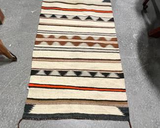 Navajo Style Hand-Woven Wool Saddle Blanket