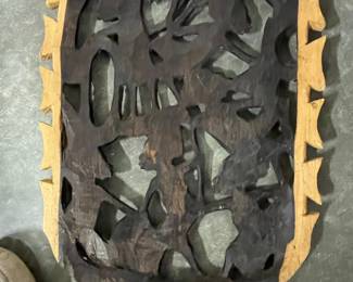 Vintage Makonde Ebony 'Tree of Life' Carved Wood Panel