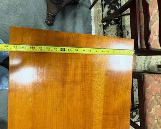 Antique Sheraton Style Tiger Maple and Cherry Side Table Sug-3