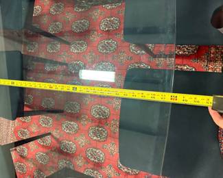 Oval Glass Top Dining Table with Fluted Marble Pedestal Base Parbey4-26-2