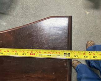 Mahogany Empire Console Table with Petticoat Mirror Burhou1-14