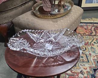 American Brilliant Period Cut Glass Relish/Celery Dish