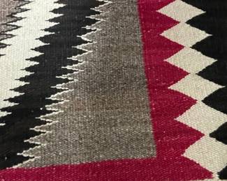 Navajo Ganado Style Geometric Wool Rug