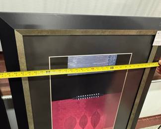 Set of 2 Contemporary Abstract Geometric Framed Art Prints