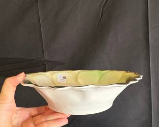 Z.S. & Co. Bavaria "White Rose" Hand-Painted Porcelain Serving Bowl Riscam5-26-55