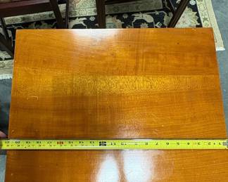 Antique Sheraton Style Tiger Maple and Cherry Side Table Sug-3