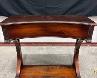 Mahogany Empire Console Table with Petticoat Mirror Burhou1-14