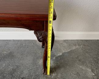 Vintage Mahogany Console Table with Cabriole Legs and Ball-and-Claw Feet Riscam5-26-14