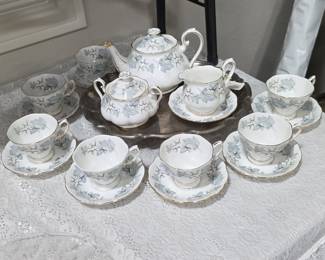 Royal Albert Silver Maple Tea Set