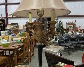 Vintage Pineapple Motif Candelabra Table Lamp by Frederick Cooper
