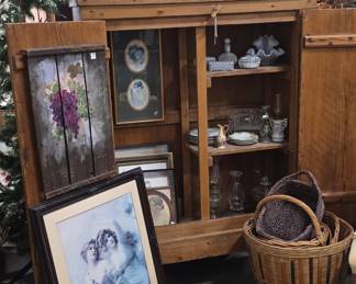 Antique Pine Jelly Cupboard / Pie Safe