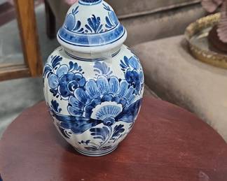 Royal Delft Blue and White Lidded Ginger Jar